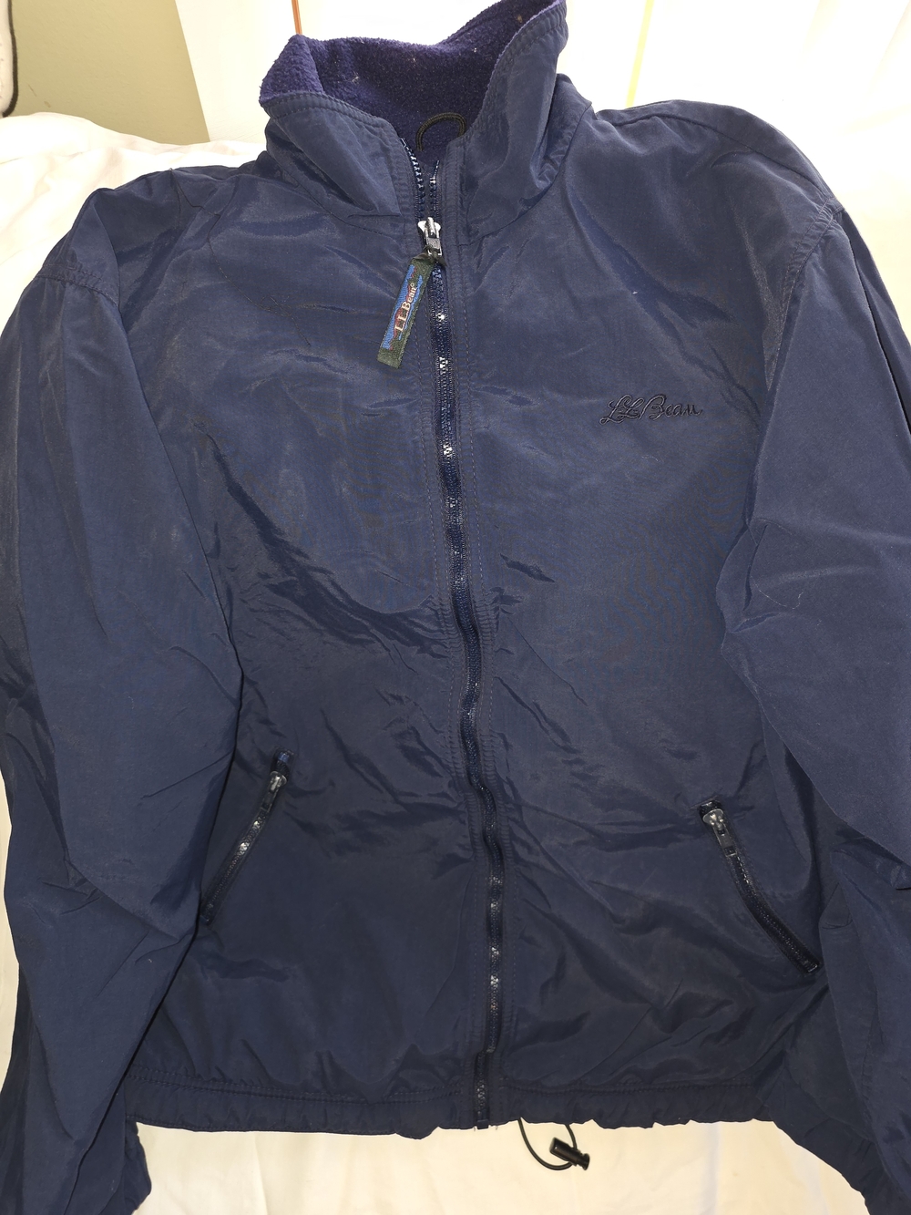 L.L.Bean Navy Zip-Front Lightweight Jacket